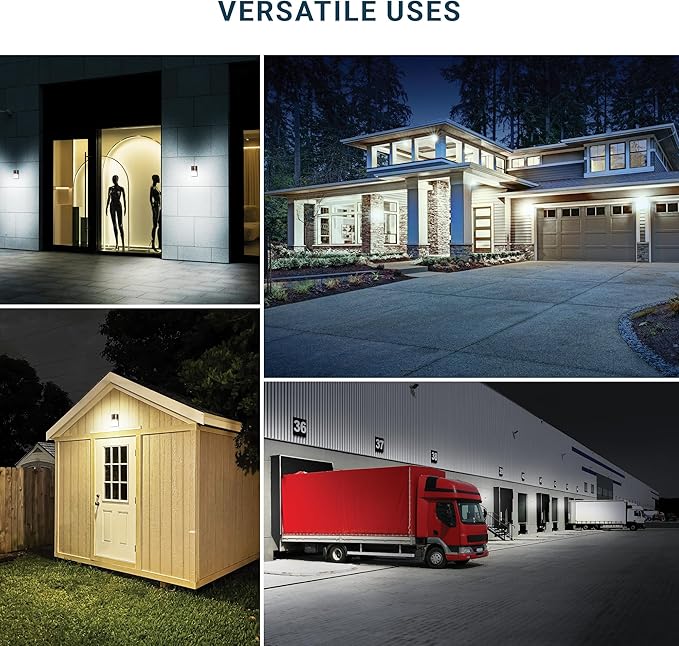 PARMIDA (2 Pack) Mini LED Wall Pack Light 26W Dusk to Dawn Photocell Sensor, 3000lm, 150W Equivalent, IP65 Waterproof, 5000K, ETL, 100-277VAC Outdoor Wall-Mount Area Exterior Security Lighting, Bronze