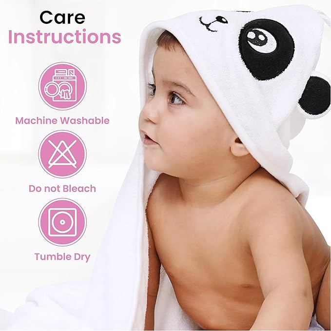 Zoane Creations Hooded Baby Towels for Newborn – Ultra-Soft,Highly Absorbent, 500 GSM, 37 x 37 inches Perfect Cotton Baby Bath Towels Hooded for Newborns and Toddlers
