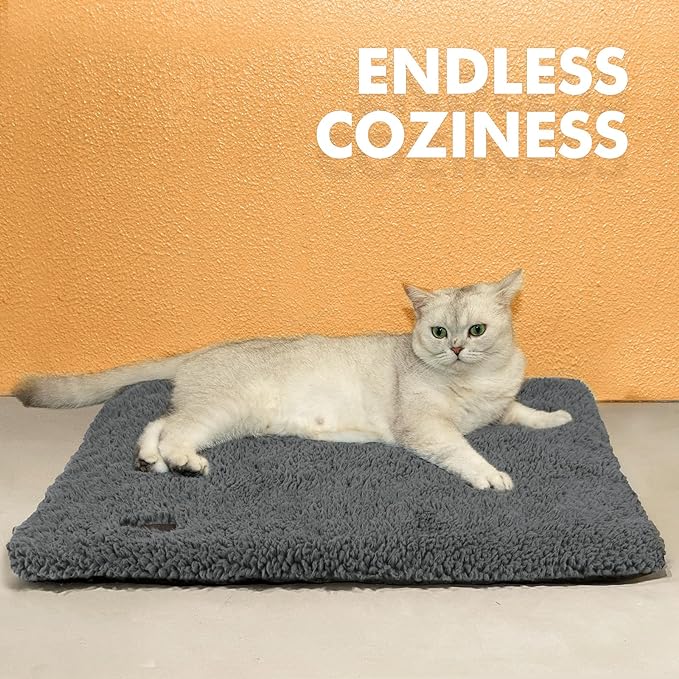 Self Warming Cat Bed Self Heating Cat Dog Mat 29.1 x 18.9 inch Extra Warm Thermal Pet Pad for Indoor Outdoor Pets with Removable Cover Non-Slip Bottom Washable Non Electric