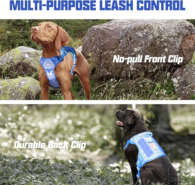 AUROTH Tactical Dog Harness for Large Dogs No Pull Adjustable Pet Harness Reflective K15 Working Training Easy Control Pet Vest Military Service Dog Harnesses