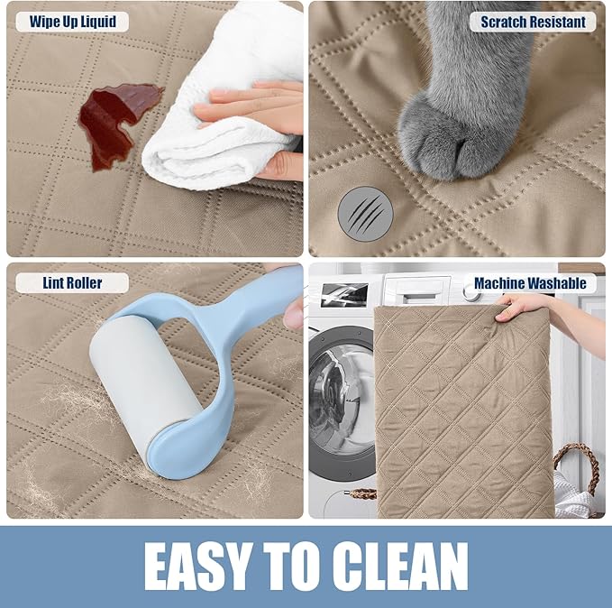 Smiry Waterproof Dog Blanket, Reversible Dog Bed Cover Pet Blanket, Soft Pet Couch Covers for Sofa Washable, Bed Couch Sofa Furniture Protector for Puppy Cat Kids (40"x50", Taupe/Beige)