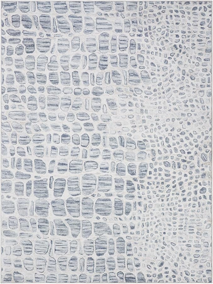 Washable Rugs 8x10 Area Rugs for Living Room,Bedroom,Dining Room- Modern Abstract Large Area Rugs with Non Slip Rubber Backing,Soft Low Pile Neutral Accent Carpet for Nursery Dorm Home Office