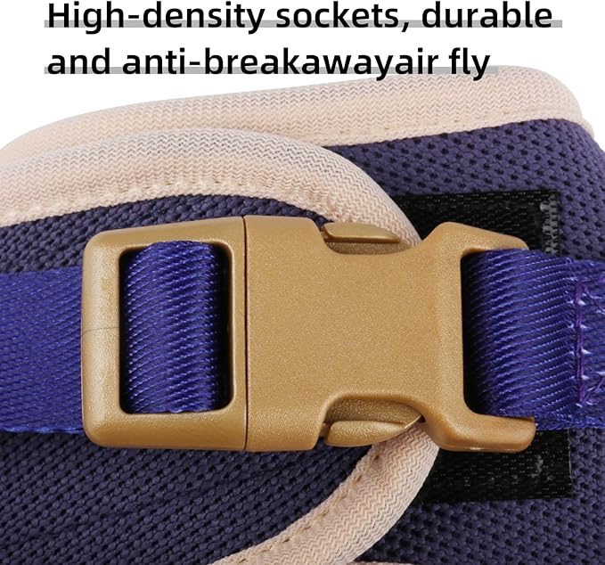EVERKING Cat Harness and Leash Set, New Fly Fabric, Soft and Breathable, Adjustable cat Walking Jacket, Fashionable cat Vest (Purple, M(Neck 8.66"-12.6", Chest 12.6"-20.87", 12-19lbs))