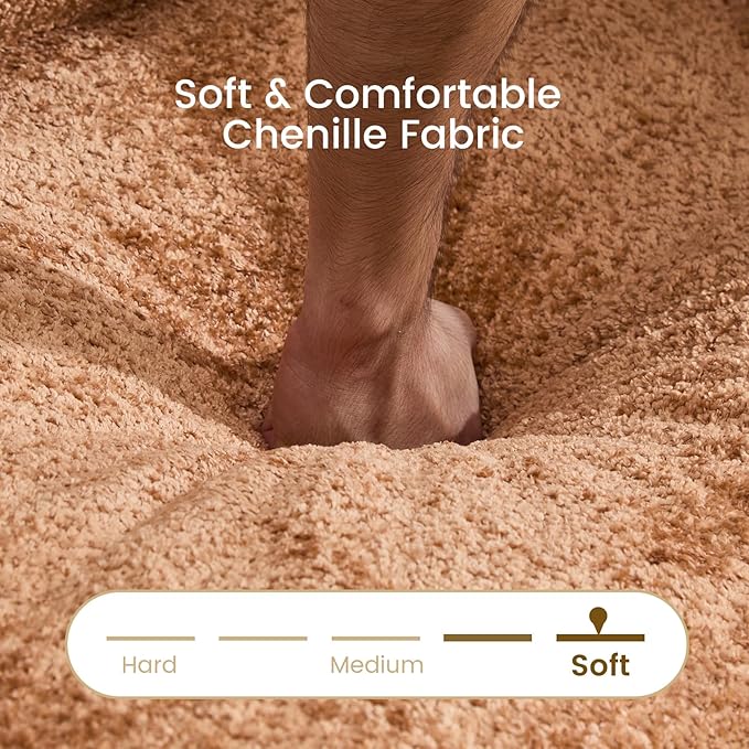 76.2" Modular Sectional Sofa with Movable Ottoman, Deep Seat couches for Living Room, 2 Seater Loveseat Sofa, L Shaped Comfy Cloud Couch with Removable Cover, Armrest Pillow (Orange)