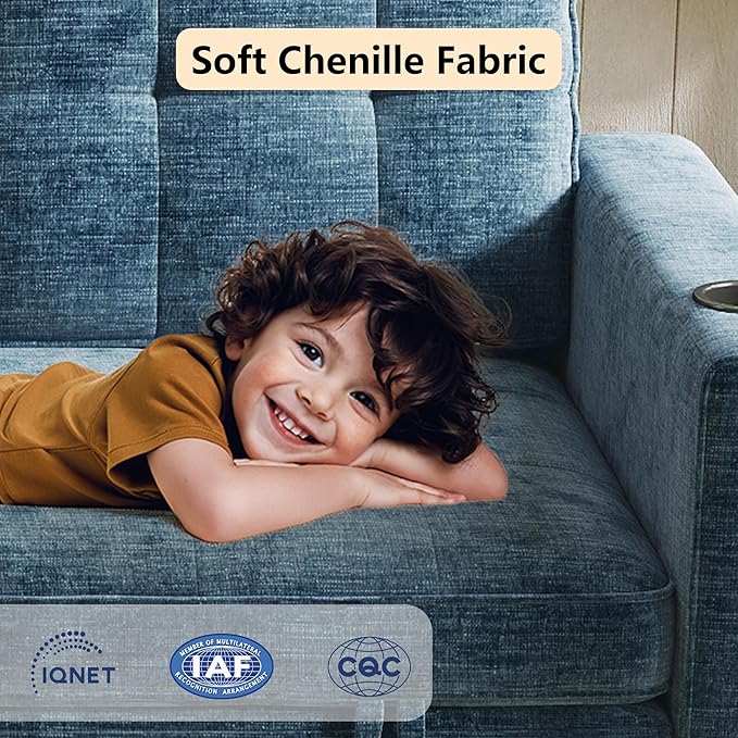 WorthFurni Convertible Sofa Bed,Sleeper Sofa, Floor Sofa Bed for Small Spaces Folding Couch Bed - Blue