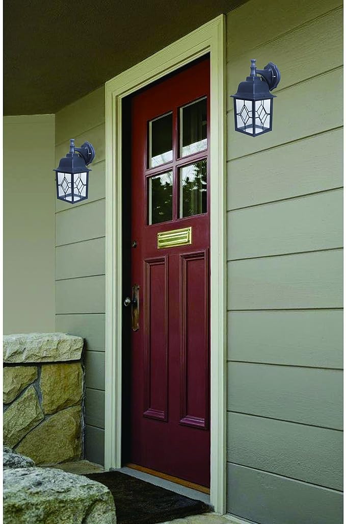 LIT-PaTH Outdoor LED Wall Lantern, Large Exterior Wall Light Fixture, 3000K Warm White, 11W 1000 Lumen, Matte Black Anti-Rust Aluminum Porch Lighting for Outside, Patio, Garage, 1 Pack