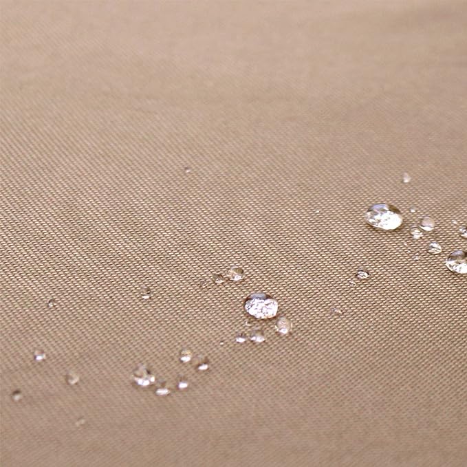 ULTCOVER Rectangular Patio Heavy Duty Table Cover - 600D Tough Canvas Waterproof Outdoor Dining Table and Chairs General Purpose Furniture Cover Size 111L x 74W x 28H inch