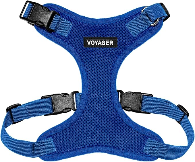 Voyager Step-in Pet Harness - All Weather Mesh, Adjustable Step in Harness for Cats and Dogs by Best Pet Supplies - Royal Blue, XL