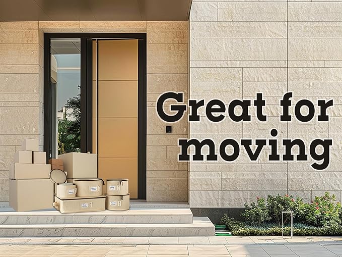 Hard Shell China Storage Containers 5-Piece Set Moving Boxes for Dinnerware, Glasses, Plates, Mugs and Saucers Sturdy Dish Organizer with Dividers for Seasonal Storage - Service for 12 - Beige