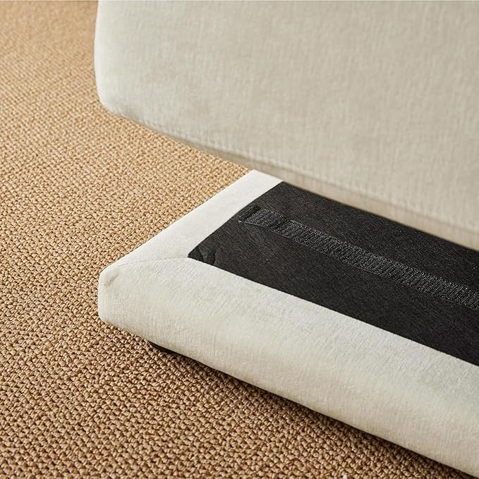 CHITA 116" Sectional Couches for Living Room, Modular Sectional Sofa with Chaise, Comfortable 8-Layer Cushion Structure Design, 4 Seat L Shaped Couch, Chenille in Cream