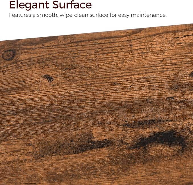 Ladder Shelf, 5-Tier Bookshelf, Ladder Bookcase with Wall Mount, Heavy Duty Industrial Style Storage Rack for Living Room, Office, Kitchen, Bedroom, Rustic Brown and Black LSHR5501