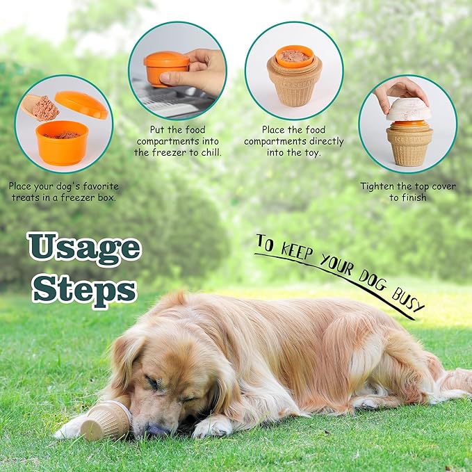 Multi-Functional Interactive Dog Toys for Aggressive Chewers, Indestructible Dog Toys for Small/Medium/Large Breeds,Frozen Dog Treat Dispenser to Keep Them Busy,Reduces Anxiety(Pack of 2)
