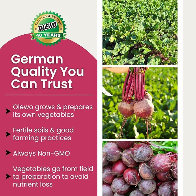 Olewo Original Red Beets for Dogs – Natural Anti Itch for Dogs, Dog Food Topper, Immune, Cleansing, Skin & Coat Support, Dehydrated Whole Food Dog Multivitamin, Fiber for Dogs, 1 lb