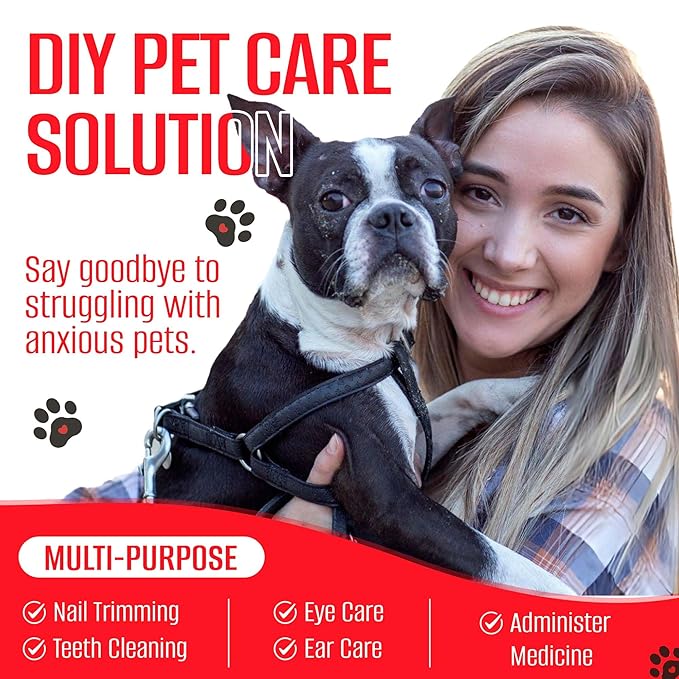 Dog Grooming Hammock for Large Dogs โ Dog Restraint for Nail Trimming with Pet Nail Clipper โ Dog Sling for Grooming, Dog Hammock for Nail Cutting & Grooming Harness (Legs Spacing:13-16โ)/Max W:60lb)