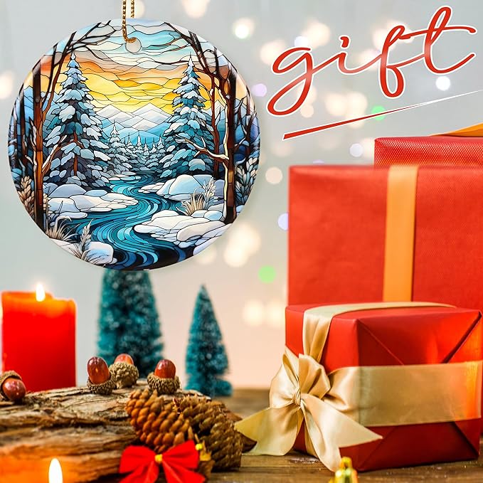 Christmas Ornament, Winter Landscape, Christmas Decoration, Heirloom Keepsake, Holiday Ornaments 2023, Xmas Gift Exchange, Gift Idea, Christmas Tree Ornament