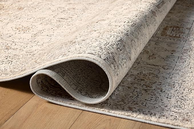 Loloi Teagan Collection TEA-03 Ivory/Sand 2'-8" x 10'-6" Runner Rug, Large, Soft Neutral Rug, High-Traffic for Living Room, Bedroom, Home Office, Dining Area