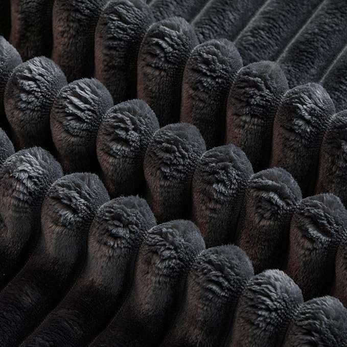 108'' Modular Sectional L-Shaped with Chair,Deep Seat Boneless Corner Couch for Living Room,Plush Corduroy Couch with Detachable Sofa Set,No Assembly(Right Facing Chaise,Black)