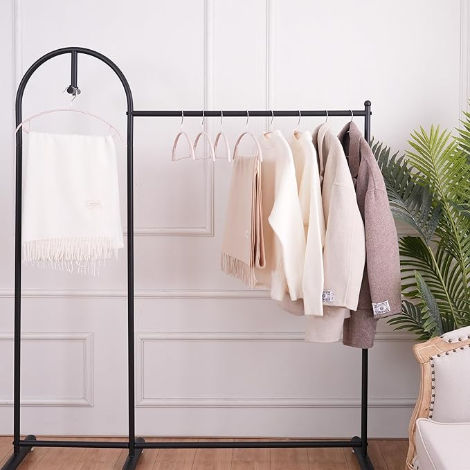 16.5 Inch Pink No Shoulder Bumps No Mark Non-Slip Rubber Coated Contour Meta Hanger for Sweater T-Shirt Suit Coat Uniform with Pants Bar Pack of 20