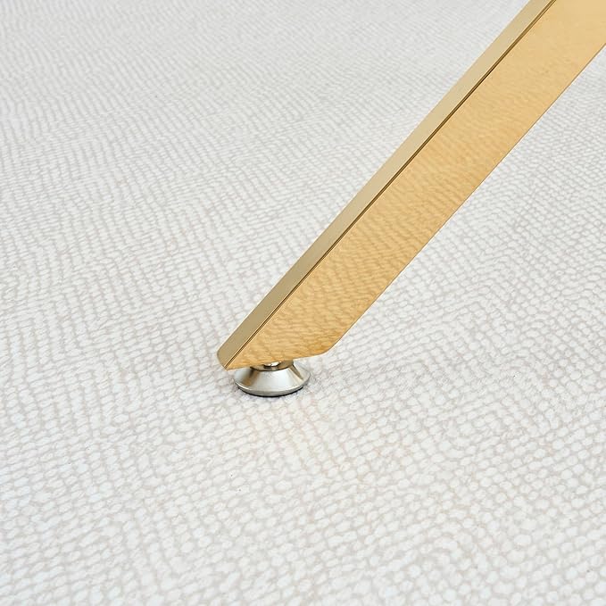 36" Round Glass Dining Table Modern Kitchen Glass Top Table for 4 with Gold Chrome Metal Legs, Clear Dining Table Kitchen Table for Home Office Dining Room