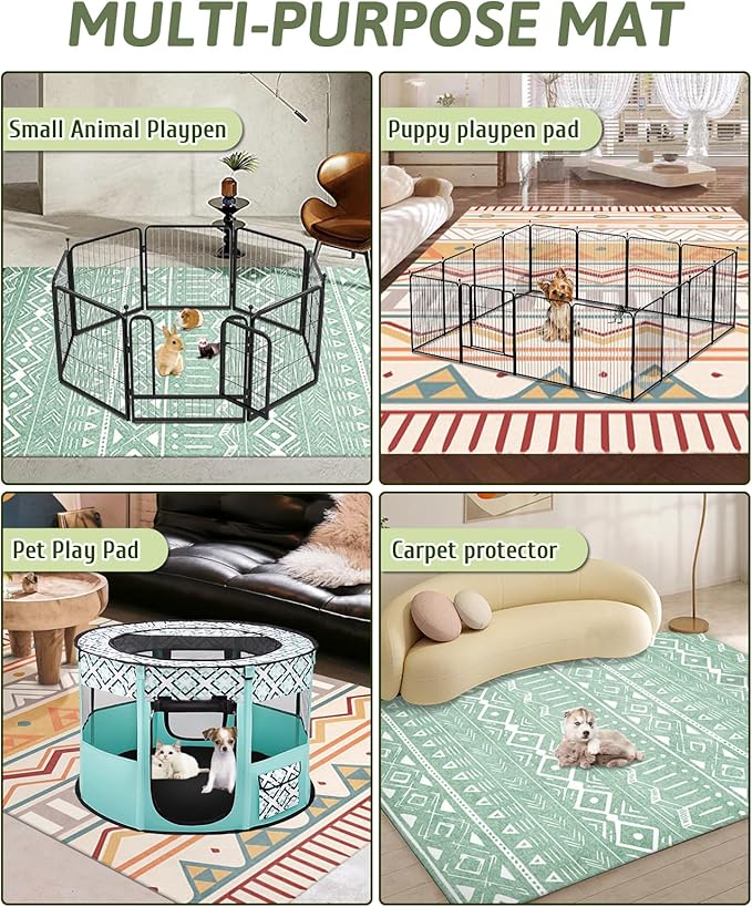 BNOSDM 79" X 55" Washable Bunny Cage Liners Large Rug for Rabbits Large Non Slip Pad for Bunnies Resuable Rabbit Cushion for Chinchillas Cats Guinea Pigs Ferrets Dogs