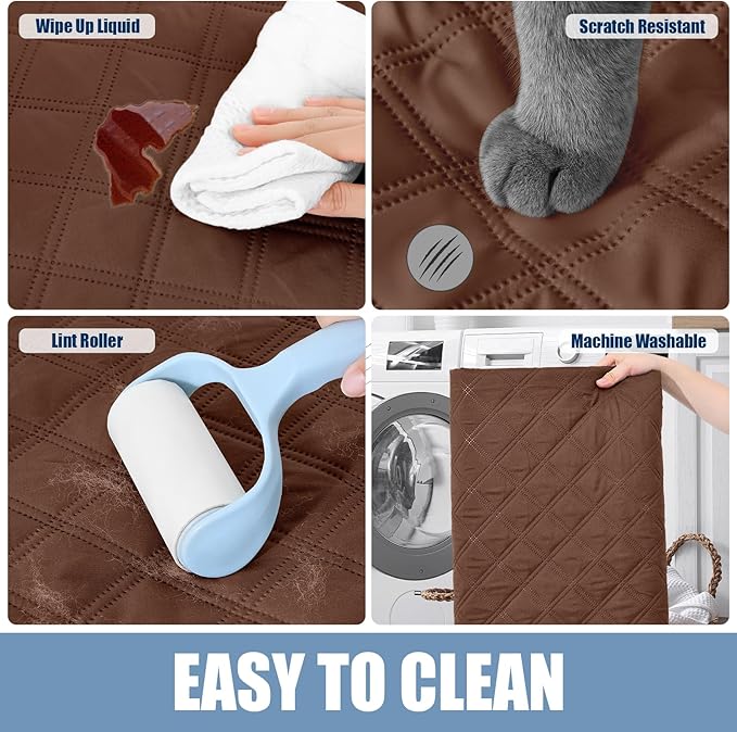 Smiry Waterproof Dog Blanket, Reversible Dog Bed Cover Pet Blanket, Soft Pet Couch Covers for Sofa Washable, Bed Couch Sofa Furniture Protector for Puppy Cat Kids (52"x82", Brown/Chocolate)