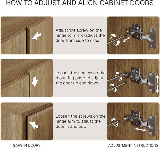 BELLEZE Modular Fluted Sideboard Buffet Cabinet with Storage, Mid-Century Modern Console Table with Symmetrical Arched Doors, Elegant Credenza for Dining Room, Kitchen, and Living Room, Camel