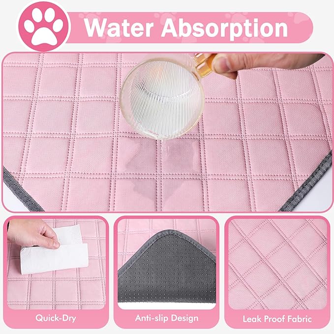 Pink Puppy Playpen for Middle Dog Cat, DogsTent Crates Cage Indoor/Outdoor, Portable Pop Up Dog Kennel with Carrying Bag for Rabbits, Removable Top (Pink, Small (29" x 29" x 17") with pad)