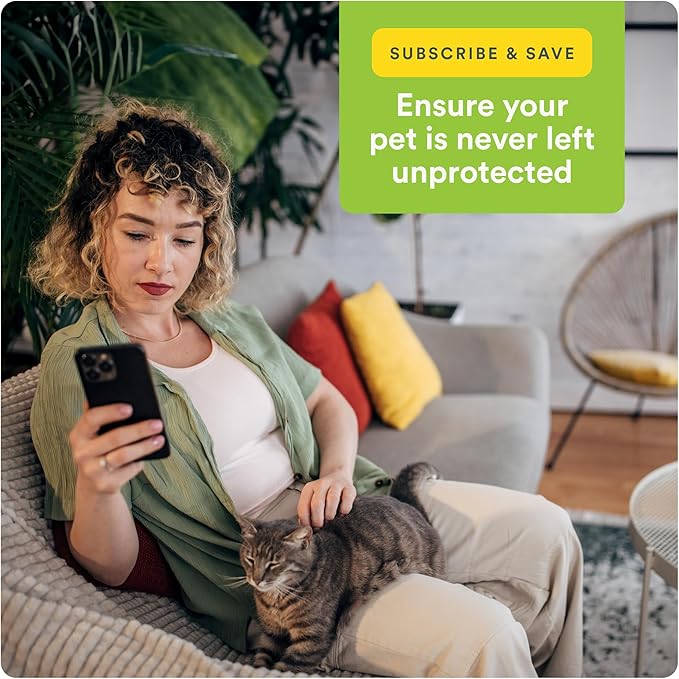 Advecta Plus Topical Flea Treatment for Cats and Kittens, Flea Prevention and Control, Small & Large, Fast-Acting Waterproof Drops, 6-Month Supply