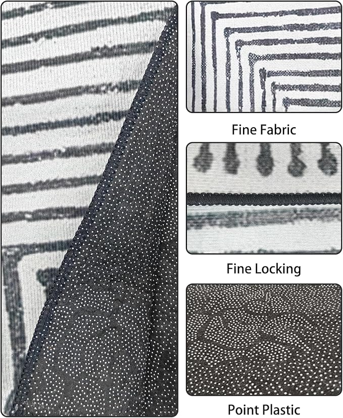 BNOSDM 91"" X 63"" Washable Bunny Cage Liners Large Rug for Rabbits Large Non Slip Pad for Bunnies Resuable Rabbit Liner for Chinchillas Cats Guinea Pigs Ferrets Dogs, Grey+black