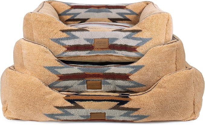 Pendleton Berber Kuddler Dog Bed - Wyeth Trail Wheat, M