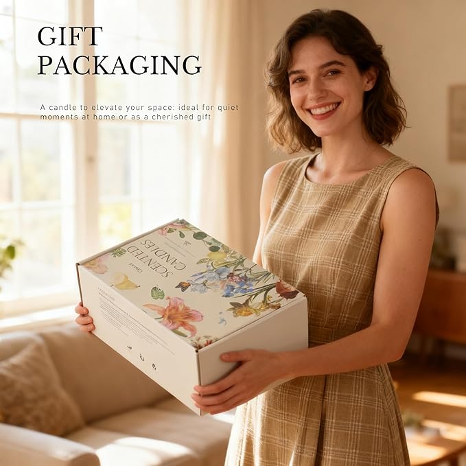 Scented Candles - 6 Pack Home Aromatherapy Jar Candle Set Gifts for Women, 7 oz Soy Wax Candles for Birthday, Valentine, Anniversary