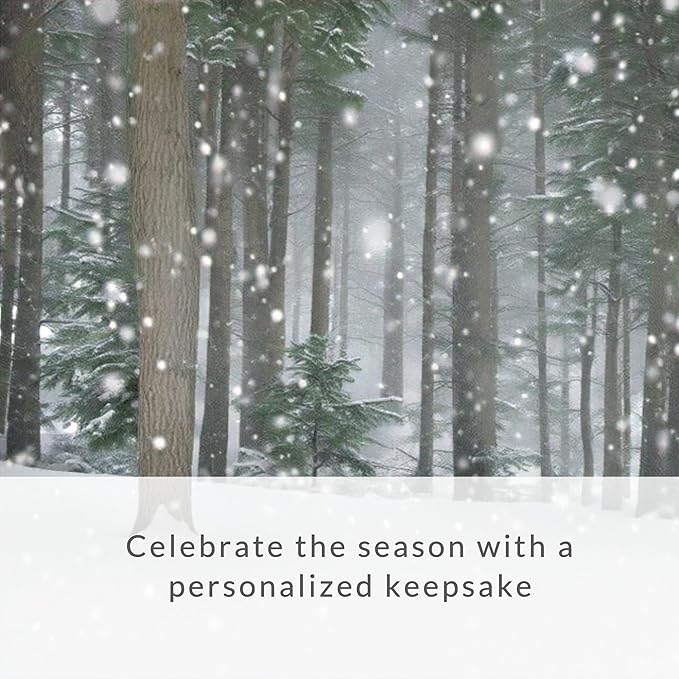 Personalized Bunny Christmas Ornament - Custom Name & Year Woodland Decoration