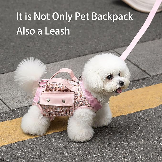 Dog Lift Harness Backpack,3 in 1 Convertible Pet Carrier for Dogs/Cats,Horizontal Design Dog Carrier with Adjustable Back Straps,Dog Harness and Leash Set,Adjustable Sling, Shoulder Bag M
