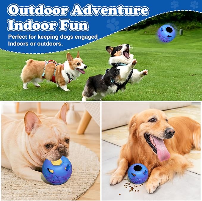 5-in-1 Dog Enrichment Toy – Bite & Brush Freeze Ball, Large Dog Toys, Interactive Chew Toy for Large Aggressive Chewers (25-85 lbs), Freezable Bone for Dogs, Homemade Treat Dispenser, Easy to Clean