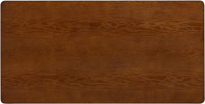 Mingle Modern Wooden Rectangle Coffee Table with Hidden Drawer – Waterproof & Heat Resistant, Dark Walnut