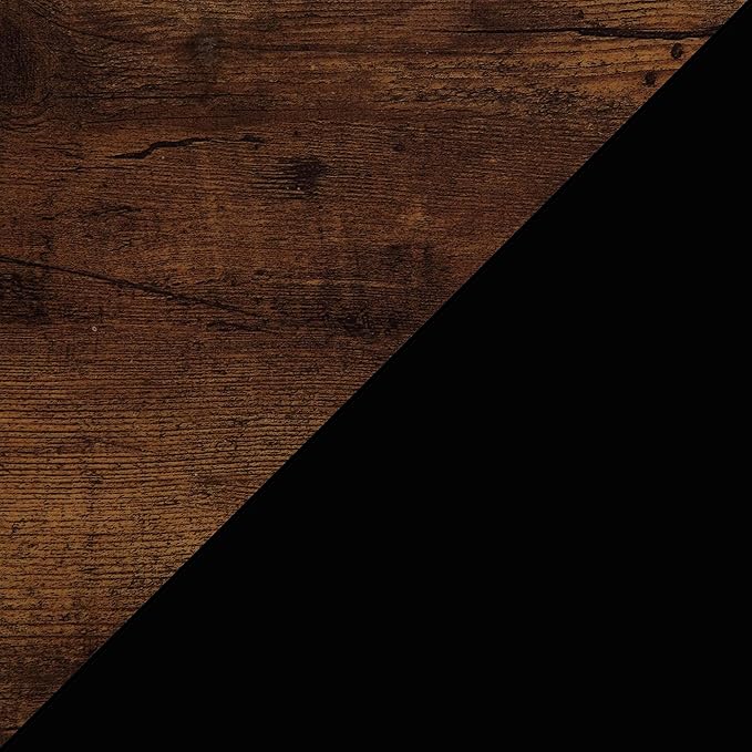 Convenience Concepts Oxford 1 Drawer Console Table with Shelves, Barnwood/Black