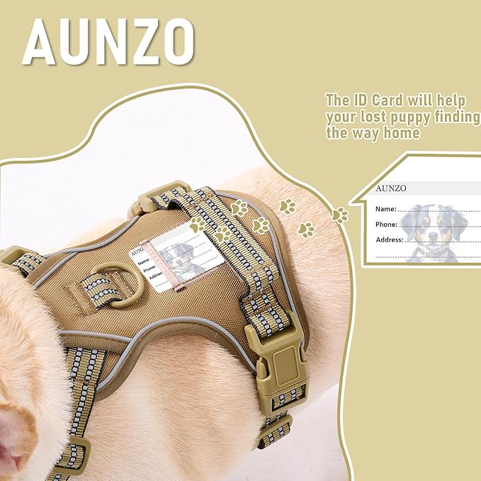 No-Pull Adjustable Dog Harness for Small Dogs, Easy Control with Handle, Havanese Chihuahua Puggle, Inescapable, Ez Walking, with Safe Reflective Strips, No Rub, No Choke, Army Green, S
