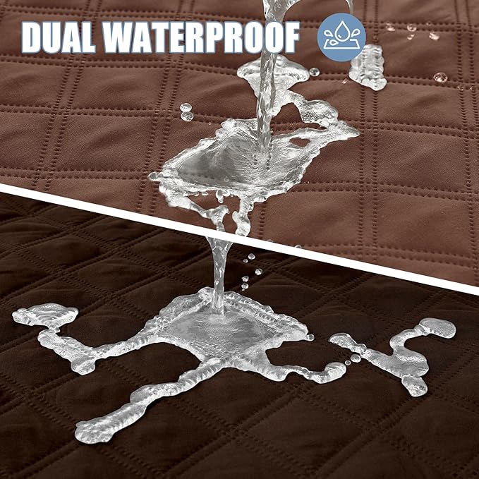 Smiry Waterproof Dog Blanket, Reversible Dog Bed Cover Pet Blanket, Soft Pet Couch Covers for Sofa Washable, Bed Couch Sofa Furniture Protector for Puppy Cat Kids (68"x82", Brown/Chocolate)