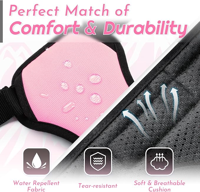 Eagloo Dog Harness for Large Dogs, No Pull Service Vest with Reflective Strips and Control Handle, Adjustable and Comfortable for Walking, No Choke Pet Harness with 2 Metal Rings, Pink, L