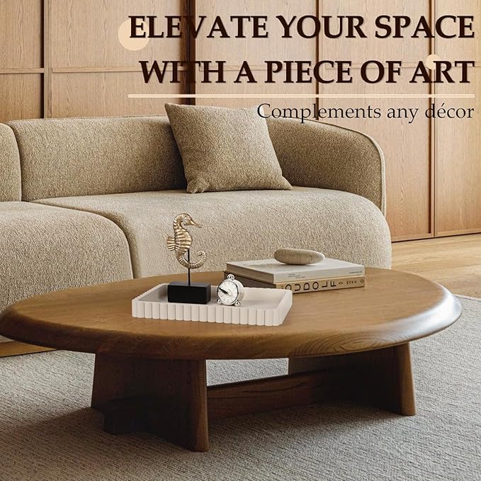 Concrete Decorative Tray for Coffee Table Decor, 14" Coffee Table Tray Ottoman Tray Table Centerpieces, Rectangular Modern Decorative Trays for Home Decor, Living Room, Entry, Gray