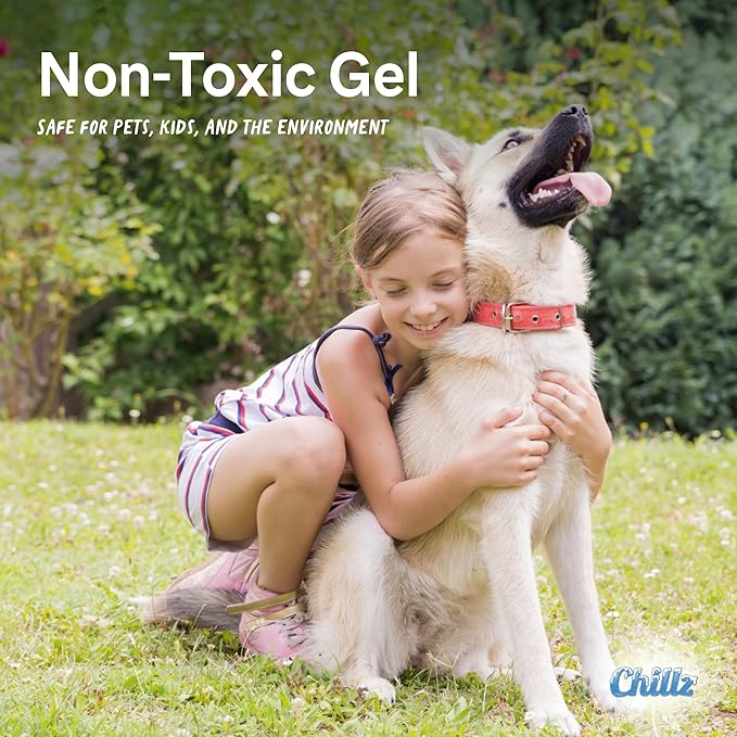 The Green Pet Shop Chillz Gel Mat, Medium - Pressure-Activated Cooling Pad for Pets 0-25 lbs - Non-Toxic, No Water or Refrigeration Needed - Ideal for Home, Travel & Crates