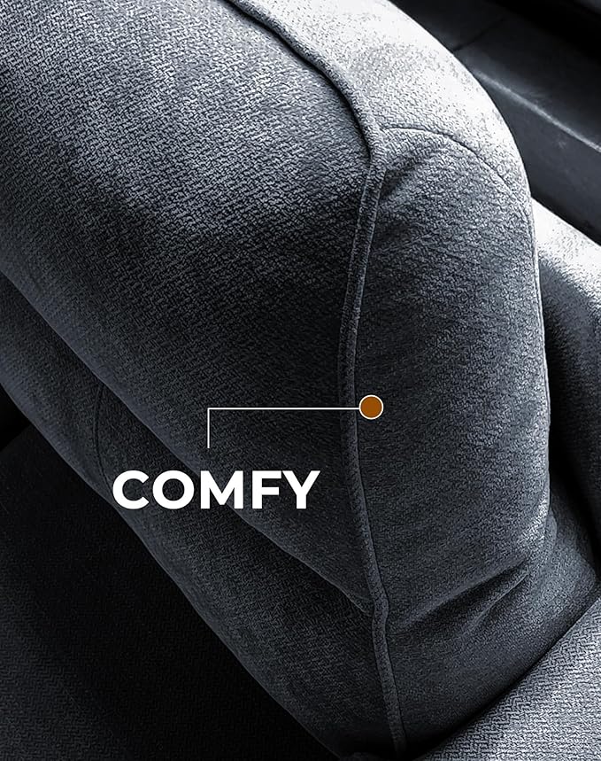 71.25" Modern Sofa Couch for Living Room, Deep Seat Sofas with 8”Cushion, Comfy 2-Seater Chenille Loveseat with Convertible Armrest, Removable Sofa Cover, High Leg(Blue)