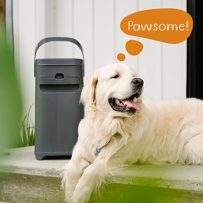Pail | Dog Waste Disposal System for Odor Control with 1 Starter Refill (14ft) + 1 Pet Genie Jumbo Refill (28ft) Bundle