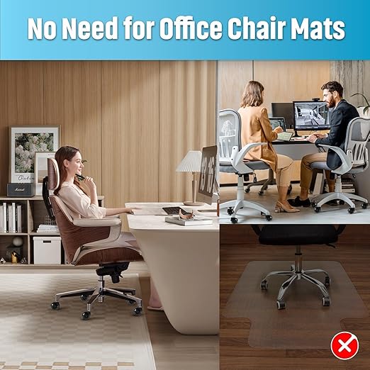 Sytopia Chair Wheels Replacement, Heavy Duty Office Chair Wheels for Hardwood Floors and Carpet, Replaces Mat Rubber Office Casters Universal Accessories Set of 5 Black