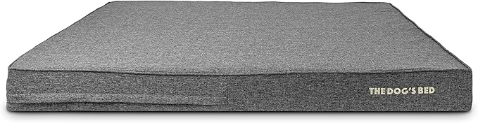 The Dog’s Bed Orthopedic Memory Foam Dog Bed, XXXL Grey Linen, Pain Relief for Arthritis, Hip & Elbow Dysplasia, Post Surgery, Lameness, Supportive, Calming, Waterproof Washable Cover