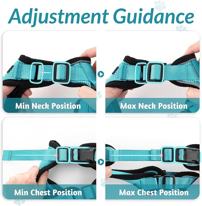 rabbitgoo Cat Harness and Leash for Walking, Escape Proof Soft Adjustable Vest Harnesses for Cats, Easy Control Breathable Reflective Strips Jacket, Teal, XXS