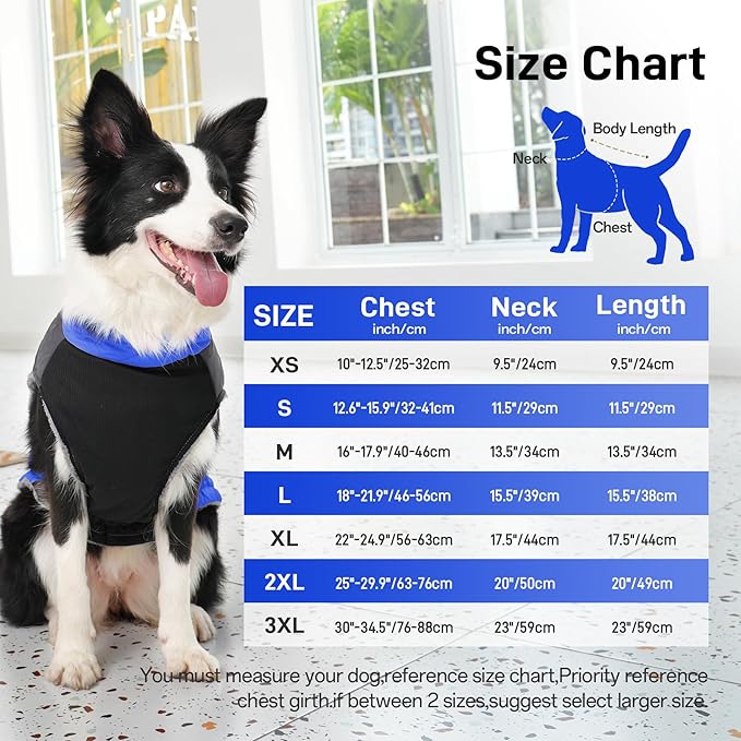Warm Fleece Dog Coats for Small Dogs,D-Rings Waterproof Puppy Jacket for Cold Winter,Blue M