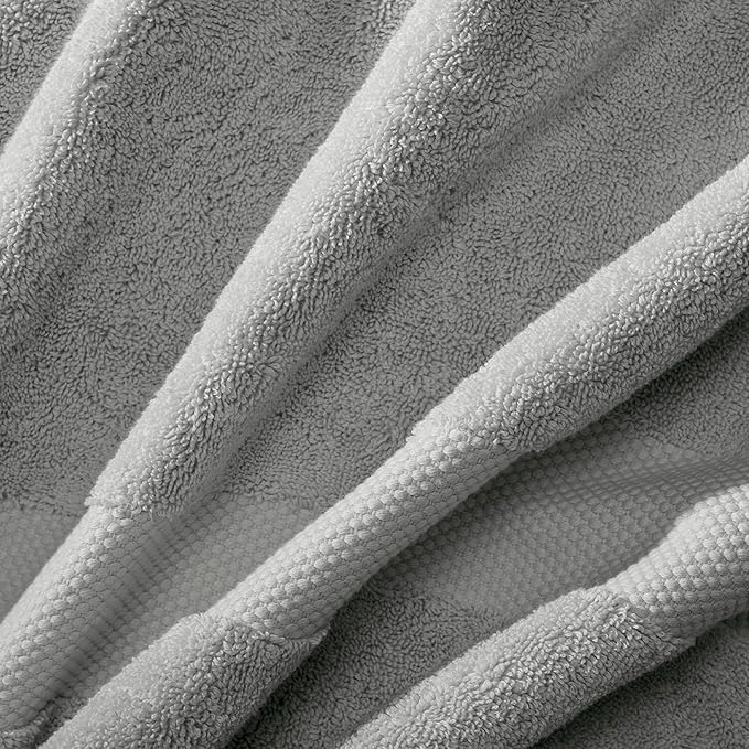 BOLL & BRANCH Plush Bath Towel Set - Shore - 6 Piece - Includes 2 Bath Towels, 2 Hand Towels & 2 Washcloths - 100% Organic Cotton - Ultra Soft & Luxurious - Quick Absorbing