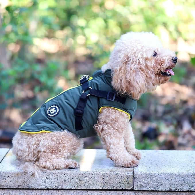 Norbi Dog Coat, Winter Coat with Harness Built in, Adjustable Warm Coats for Small Medium Large Dogs Cold Weather Coats