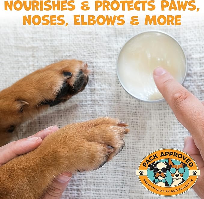 All-in-One Balm - Moisturizing Elbow, Nose & Paw Balm for Dogs - Dry Nose and Cracked Skin Relief - Lick-Safe and All-Natural with Coconut Oil, Avocado Oil, & Shea Butter for Dogs - 2oz
